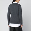 Dries Van Noten Grey cashmere cardigan with brooch detail