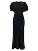 Victoria Beckham Gathered Waist Midi Dress