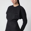Victoria Beckham Doman virgin wool dress in dark grey mélange