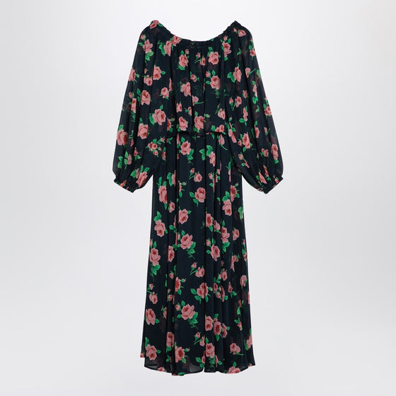 ROTATE Birger Christensen Dress with floral pattern in recycled polyester