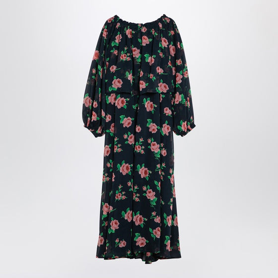 ROTATE Birger Christensen Dress with floral pattern in recycled polyester