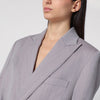 Victoria Beckham Light grey wool jacket with belt