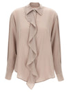 Victoria Beckham Asymmetric Ruffle Blouse