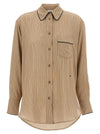 Victoria Beckham Piping Detail Pyjama Shirt