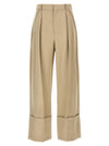 Victoria Beckham Maxi Turn-up Pants