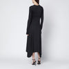 Victoria Beckham Black asymmetric midi dress