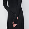 Victoria Beckham Black asymmetric midi dress