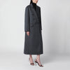 Victoria Beckham Double-breasted coat in grey mélange wool and cashmere