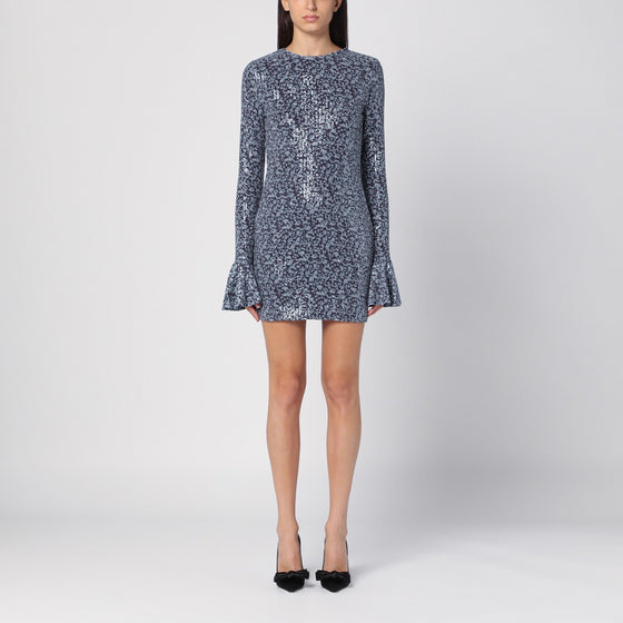 ROTATE Birger Christensen Sequined mini dress with purple print