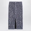 ROTATE Birger Christensen Sequined midi skirt with purple print