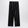 ROTATE Birger Christensen Black faux leather trousers