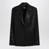 ROTATE Birger Christensen Black oversize blazer with sequins