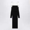 ROTATE Birger Christensen Black midi dress with bows