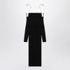 ROTATE Birger Christensen Black midi dress with bows