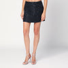 ROTATE Birger Christensen Navy blue Bouclé mini skirt with sequins