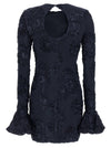 Rotate Birger Christensen 3d Mesh Mini Dress