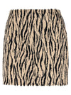 Rotate Birger Christensen Printed Faux Fur Skirt