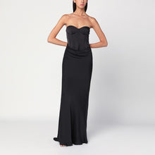  ROTATE Birger Christensen Long dress with black corset