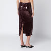 ROTATE Birger Christensen Bordeaux sequin pencil skirt