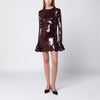 ROTATE Birger Christensen Bordeaux sequin mini dress