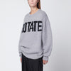 ROTATE Birger Christensen Light grey oversized sweater with logo