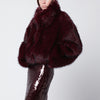 ROTATE Birger Christensen Bordeaux short faux fur