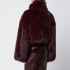 ROTATE Birger Christensen Bordeaux short faux fur