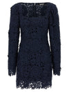 Rotate Birger Christensen 3d Lace Ls Mini Dress