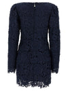 Rotate Birger Christensen 3d Lace Ls Mini Dress