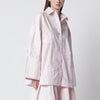 ROTATE Birger Christensen Oversized orchid pink shirt with floral embroidery