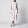 ROTATE Orchid pink midi dress with floral embroidery