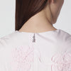 ROTATE Orchid pink midi dress with floral embroidery