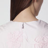 ROTATE Orchid pink midi dress with floral embroidery