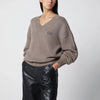 ROTATE Wool and cashmere V-neck sweater