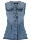 Rotate Birger Christensen Flared Denim Top