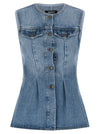 Rotate Birger Christensen Flared Denim Top