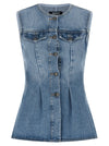 Rotate Birger Christensen Flared Denim Top