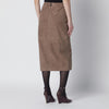 ROTATE Birger Christensen Brown suede pencil skirt
