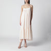 ROTATE Light pink chiffon flared dress