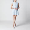 ROTATE Light blue floral mesh mini dress