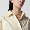 ROTATE Oversized shirt Flower in organic cotton, Italian Straw