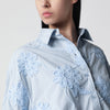 ROTATE Flower oversized shirt in organic cotton, Plein Air