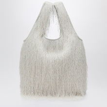  Dries Van Noten Ivory fringed tote bag