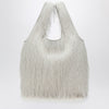 Dries Van Noten Ivory fringed tote bag