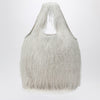 Dries Van Noten Ivory fringed tote bag