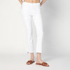 Mother The Insider Crop Step Fray jeans in white
