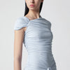 ROTATE Asymmetric one-shoulder maxi dress in Plein Air
