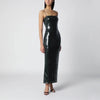 ROTATE Olive black sequined maxi dress