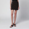 ROTATE Dark brown suede mini skirt