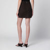 ROTATE Dark brown suede mini skirt